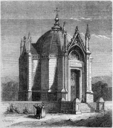Religiöse Architektur: Außenansicht der Kapelle Saint Louis (1842), Karthago, Tunesien