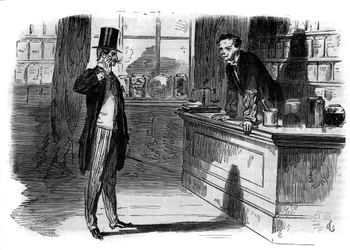 Romanserie: "Die Puritaner von Paris" von Paul Bocage (1824-1887). Gravur in "Les bons romances"