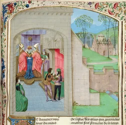 Roy 15 E IV f.236, Krönung Wilhelms I., aus Anciennes Chroniques d