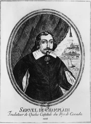 Samuel de Champlain (1570-1635), anonyme Gravur.