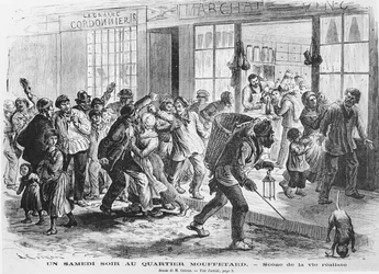 Samstagabend im Mouffetard-Viertel, ca. 1860