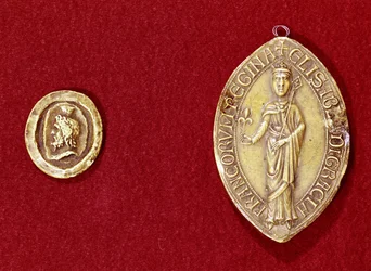 Siegel von Kaiser Karl dem Großen (742-814) und Königin Isabelle von Hainaut (1170-ca. 1190)
