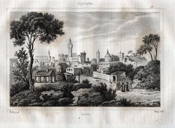 Siena - Siena - Toskana - Gravur aus „Italien malerisch“ von M. de Norvins, Ch. Nodier 1834-1836