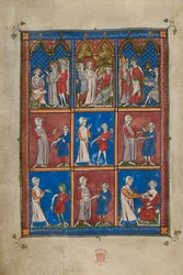 Sloane 1977,6v Verschiedene biblische und medizinische Szenen