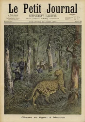 Soldaten jagen einen entkommenen Tiger, Meudon, Frankreich, 1897