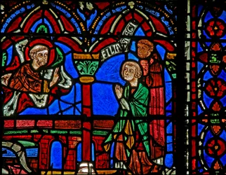 St. Cheron Fenster: Erscheint an seinem Grab
