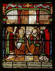Der Heilige Ouen und der Heilige Eligius auf dem Thron