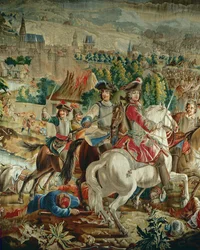 Wandteppich zeigt Karl, Herzog von Lothringen