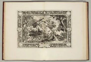 "Tapisseries du Roi, ou sont representez les quatre elemens et les quatre saisons" von Andre Felibien, 1670