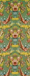 Textil mit wiederholtem Blumenmotiv, Lyoner Werkstatt, um 1730