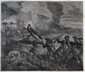 Die Schlacht von Loano fand am 23.-24. November 1795 während des Ersten Koalitionskrieges statt - Neue Nationale Enzyklopädie von Maurice La Charest - 1870