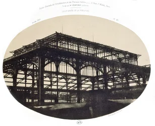 Der Bau des zentralen Marktes Les Halles, aus 