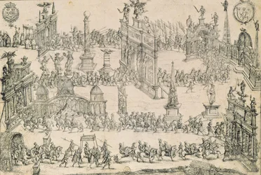 Der Einzug von Heinrich IV. (1553-1610) in Lyon, 4. September 1595