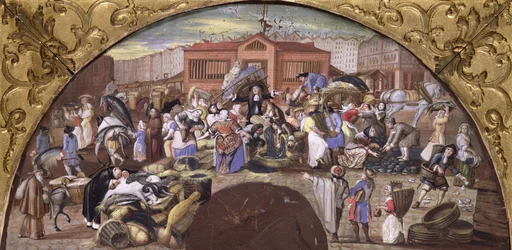 Der Fischmarkt in Les Halles, ca. 1660
