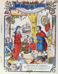 Die Gründung von Marseille im Jahr 600 v. Chr., aus Nos Aieux les Gaulois