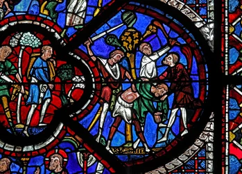 Das Fenster des barmherzigen Samariters: Räuber überfallen den Reisenden