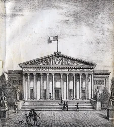 Das Haus der Abgeordneten - „Alphabet Picturesque des Monumens de Paris“ um 1840 (Gravur)
