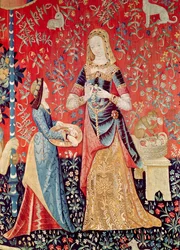 Die Dame und das Einhorn: Geruch (Detail)