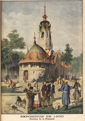 Der Pavillon von Finnland auf der Weltausstellung 1900 in Paris - Illustration für Le petit Journal, 21. Oktober 1900.