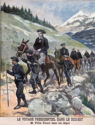 Die Präsidentenreise im Südosten - Französischer Präsident Felix Faure in den Alpen