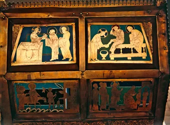 Die Auferweckung des Lazarus, Detail des Schreins von St. Markus, ca. 1210-30