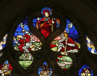 Die Auferstehung (der Pelikan mit ihren Jungen unten)