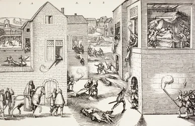 Das Massaker am Bartholomäustag, August 1572, aus 