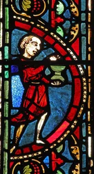 Das St. Lubin-Fenster: Stifter - Weinmacher