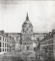 Die Universität der Sorbonne - „Alphabet Picturesque des Monumens de Paris“ ca. 1840 (Gravur)