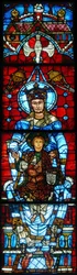 Die Jungfrau und das Kind: Das Notre Dame de la Belle Verriere Fenster