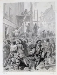 Der Mehlkrieg: Aufruhr vor einer Bäckerei im Mai 1775 (erste Früchte der Französischen Revolution)