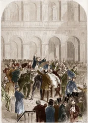 Der Korb der Pariser Börse im Jahr 1857