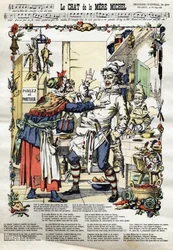 Die Katze von Mutter Michel, Volkslied (Bild von Epinal)