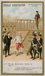 Die Hinrichtung von König Ludwig XVI. von Frankreich, 21. Januar 1793. (Chromolithografie)