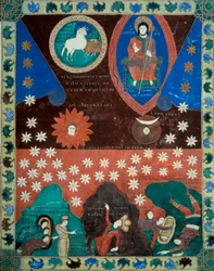 Der Sternenfall Miniatur aus den Kommentaren zur „Apokalypse nach Johannes“ geschrieben im Jahr 775 von dem Mönch Beatus von Liebana