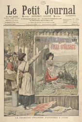 Die erste weibliche Plakatkleberin in Paris, aus Le Petit Journal, 11. Oktober 1906