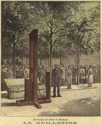 Die Guillotine, die für die Hinrichtung von Dore und Berland verwendet wurde