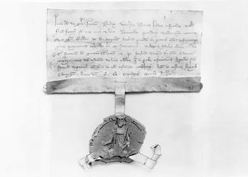 Das letzte Kodizill von Ludwig IX., geschrieben im August 1270 (Pergament)