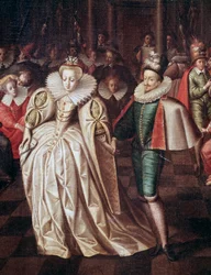 Das Ehepaar, Duc de Joyeuse und Margarete von Lothringen, Detail des Balls am 24. September