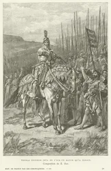 Thomas Epinhem warf den Stab, den er hielt, in die Luft