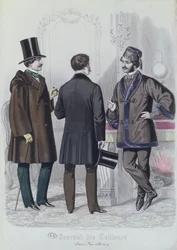 Drei elegante junge Männer, Dezember 1856