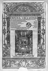 Titelseite von Opera Ciceronis, veröffentlicht 1520