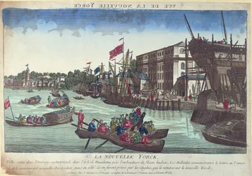 Ansicht von New York, graviert von Balthazar Frederic Leizelt
