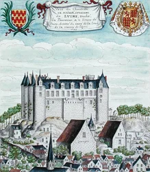 Blick auf das Château de Maille in der Touraine