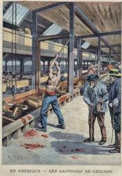 Ansicht der Schlachthöfe in Chicago, USA