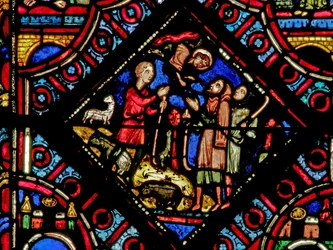 Fenster w0 mit der Verkündigung an die Hirten