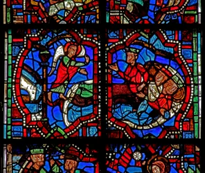 Fenster w100b Darstellung der Warnung der Heiligen Drei Könige im Traum