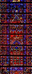 Fenster w105 mit Darstellung der Kathedrale von Amiens