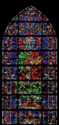 Fenster w106 mit Darstellung von St. Simon