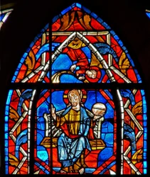 Fenster w107 zeigt Christus in Herrlichkeit